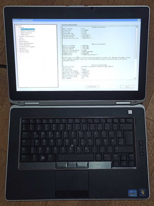 Ноутбук Dell Latitude E6420 по частям (разборка)