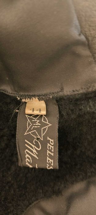 Casaco Pele Verdadeira Shearling Bomber Preto T44 - Genuine Lambskin - Vintage
