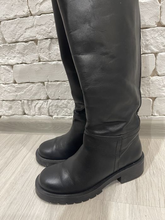 Чоботи zara натуральна шкіра