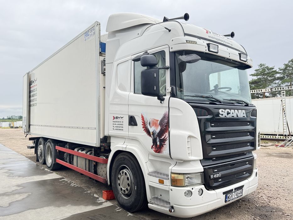 Scania R420 6x2, chłodnia 20ep, winda