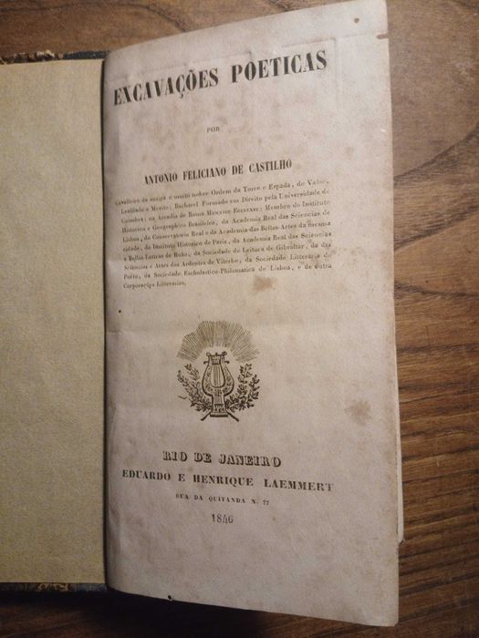 António Feliciano de Castilho, Excavações Poéticas (1846)
