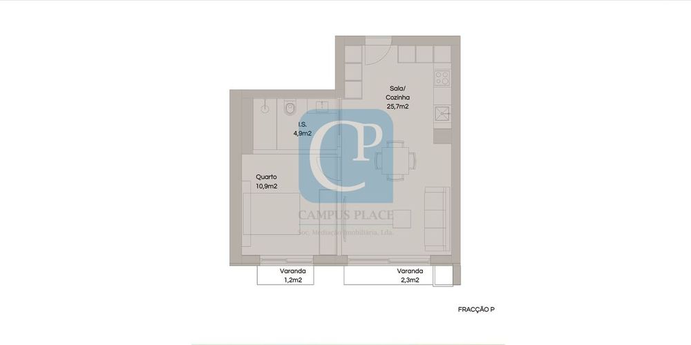 Apartamento T1 em construção em Ramalde, Porto