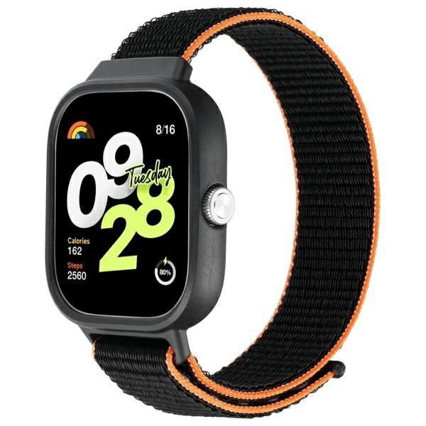 Pasek Opaska do Redmi Watch 4 Beline Nylonowy Pleciony na Rzep Orange
