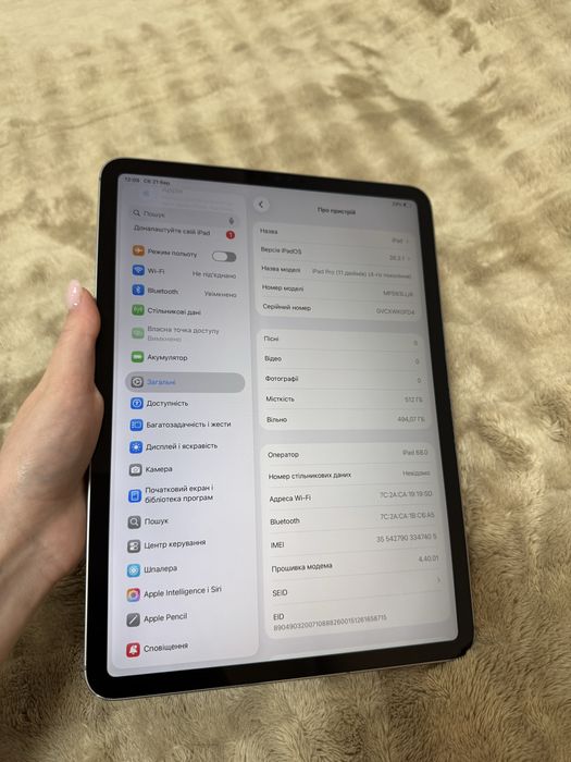 Ipad pro 11 m2 2022 space gray 512gb LTE