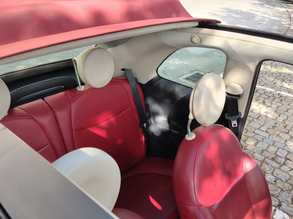 Fiat 500C 1.3 Multijet Lounge – Descapotável, Interior Pele Vermelha