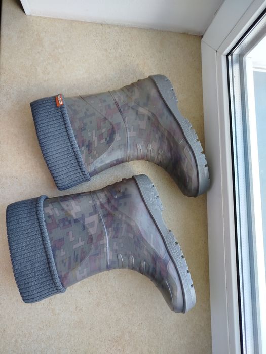 Резинові чоботи утеплені дитячі, 32 розмір, гумові чобітки