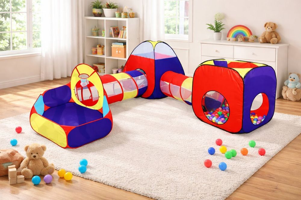 Детская палатка 5 в 1 с тонелем и игровым домом