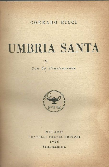 Corrado Ricci, Umbria Santa