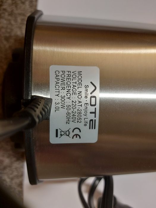 NOWY Duży 3L Szklany młynek do mięsa, elektryczny siekacz do żywności.