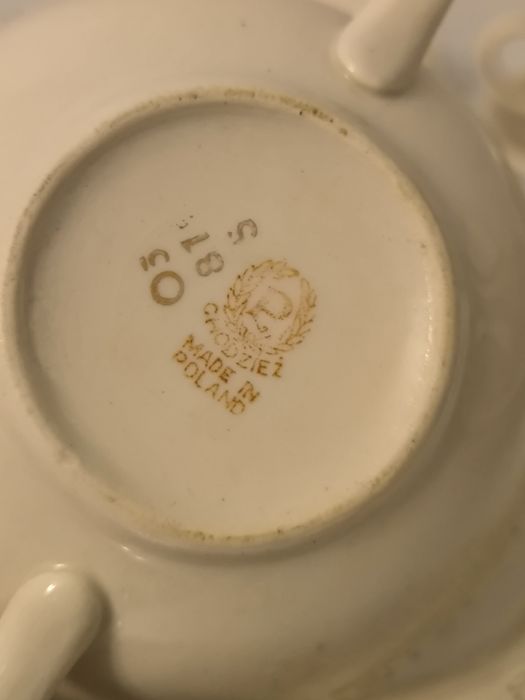 Bulionówki że spodkiem Chodzież Fajans PRL New Look