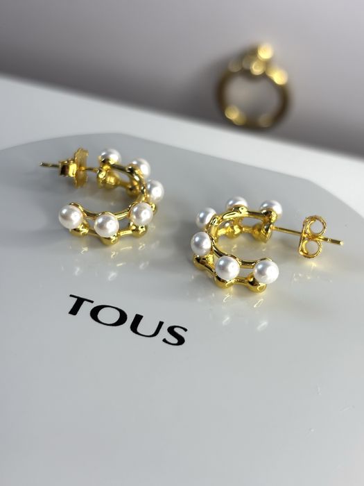 TOUS kolczyki Gloss perły Vermeil