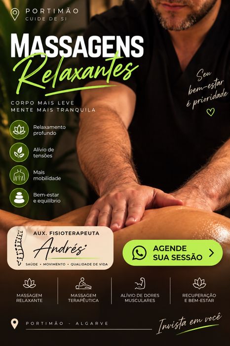 Massagem relaxante e terapêutica