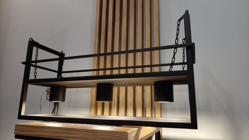 Lampa, kwietnik nad wyspę, podsufitową loft industrial.