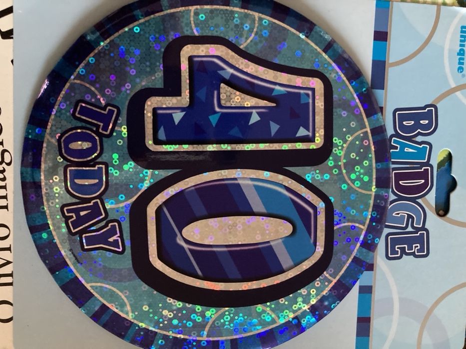 Badge 40 anos de festa de aniversario