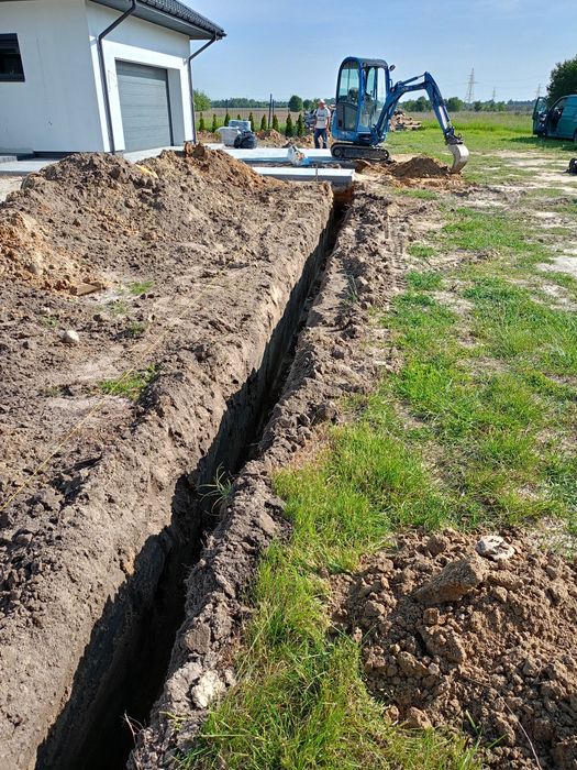 Minikoparka usługi minikoparką kopanie jcb mini koparka