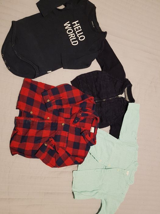Bluzy, koszule, dresiki  dla chłopca rozmiar 68