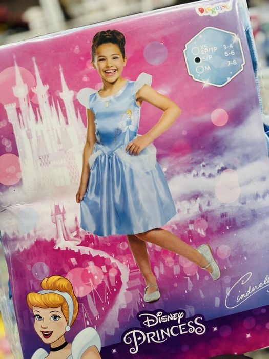 Strój przebranie karnawał Księżniczka Disney Cindrella rozm. 110-116