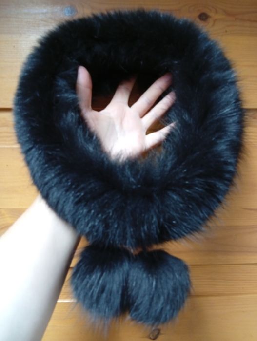 Opaska na głowę futerko naturalne lis