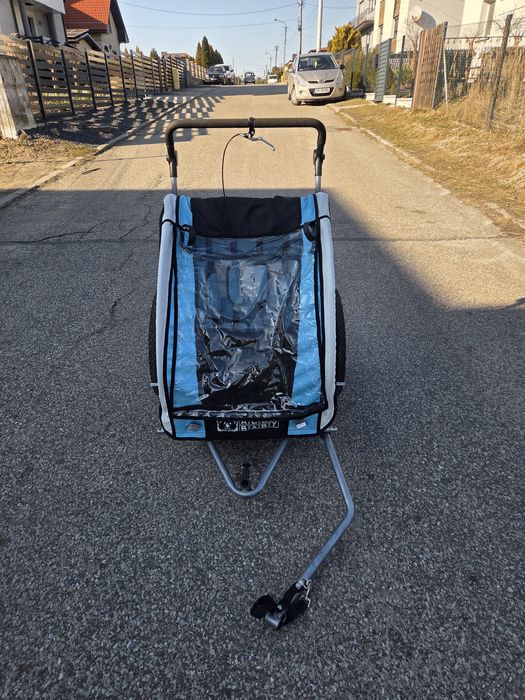 Przyczepka rowerowa dla dzieci 2 osobowa