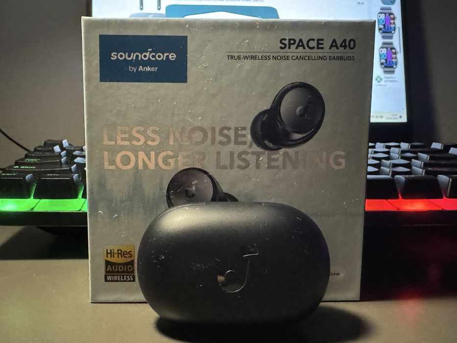 Słuchawki dokanałowe SOUNDCORE Space A40 ANC wodoodporne Czarne