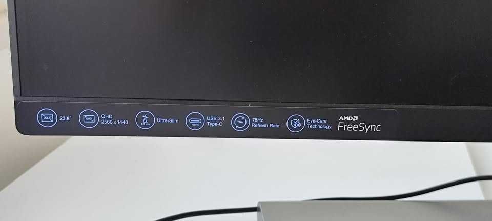 Monitor LeNovo Q24h-10 23.8-inch QHD LED Backlit LCD Hub Monitor