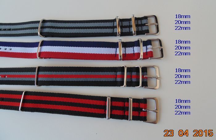Paski do zegarkow nato zulu G10 nylonowe 18 20 22mm
