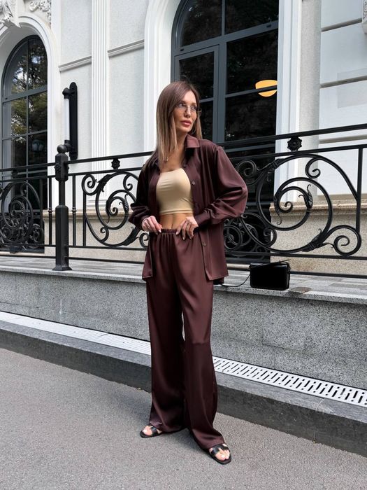 Атласный костюм marymax zara marsego ivina