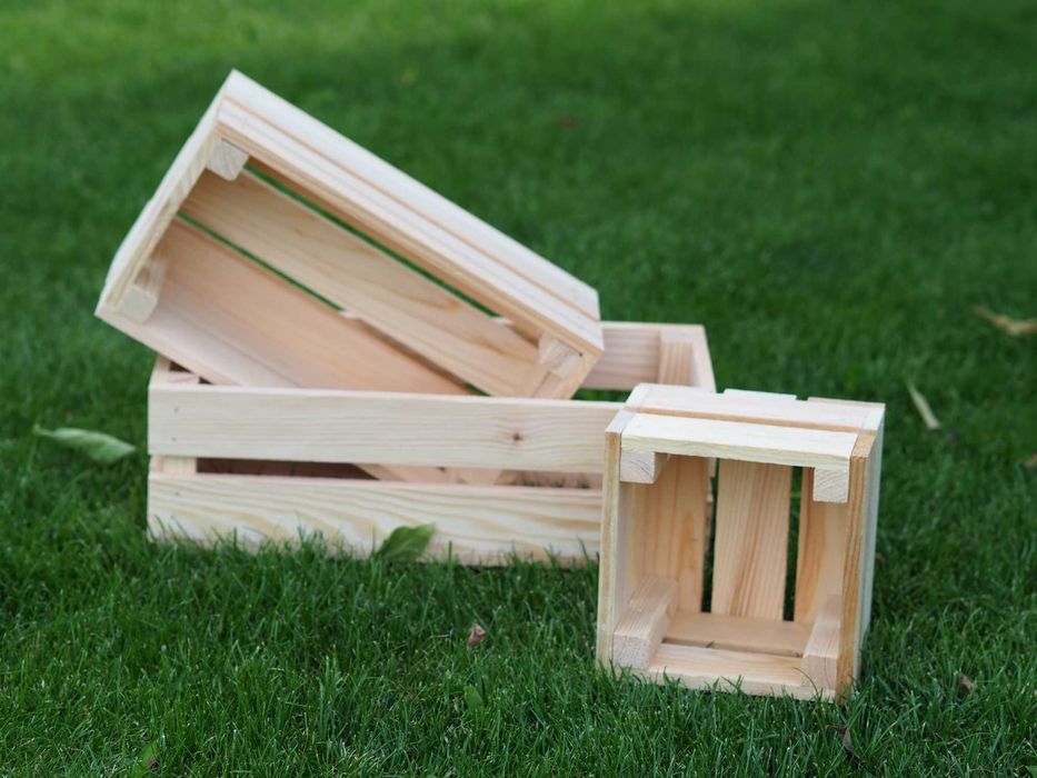 Skrzynka drewniana doniczka 16x16x12