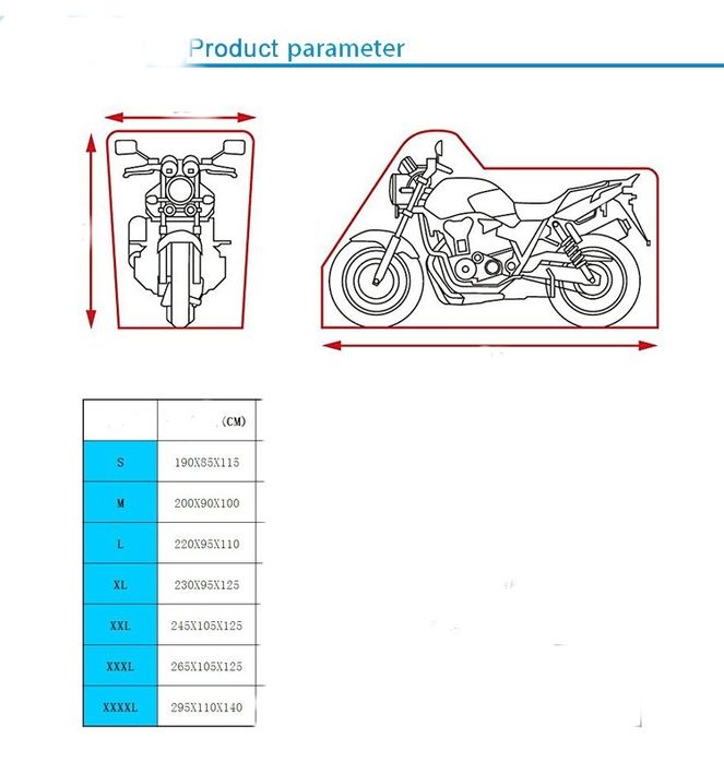 Мото чохол M, L,XL,2XL,3XL,4XL на мотоцикл скутер мопед Oxford 190t