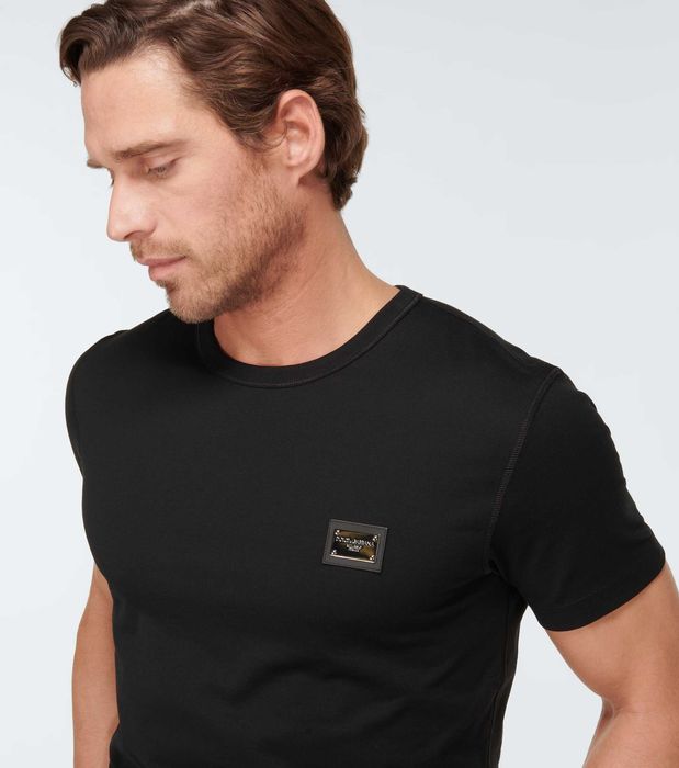 DOLCE&GABBANA luksusowy męski t-shirt BLACK Italy -50%