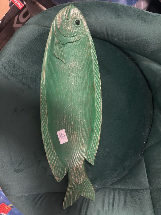 Talerz drewniany ryba