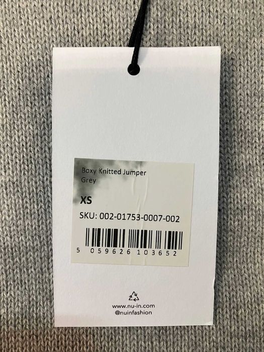 Szary sweter nu-in roz.XS