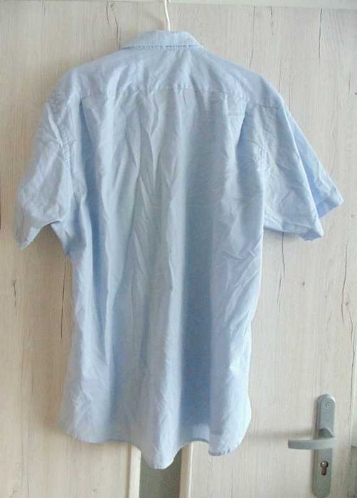 Cedar Wood State błękitna koszula męska z krótkim rękawkiem XXL