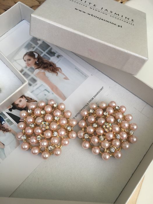 Bizuteria slubna, kolczyki, bransoletka WHITE JASMINE