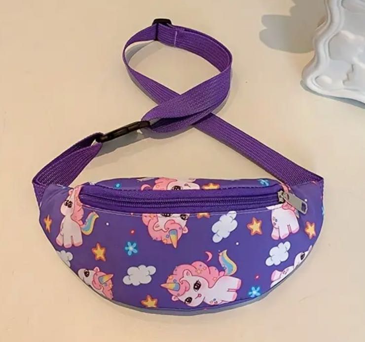 Bolsa de Cintura Unicórnio Roxa ou Lilás