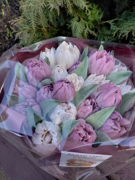 Зефірні квіти. Букети .Пасхальний декор.