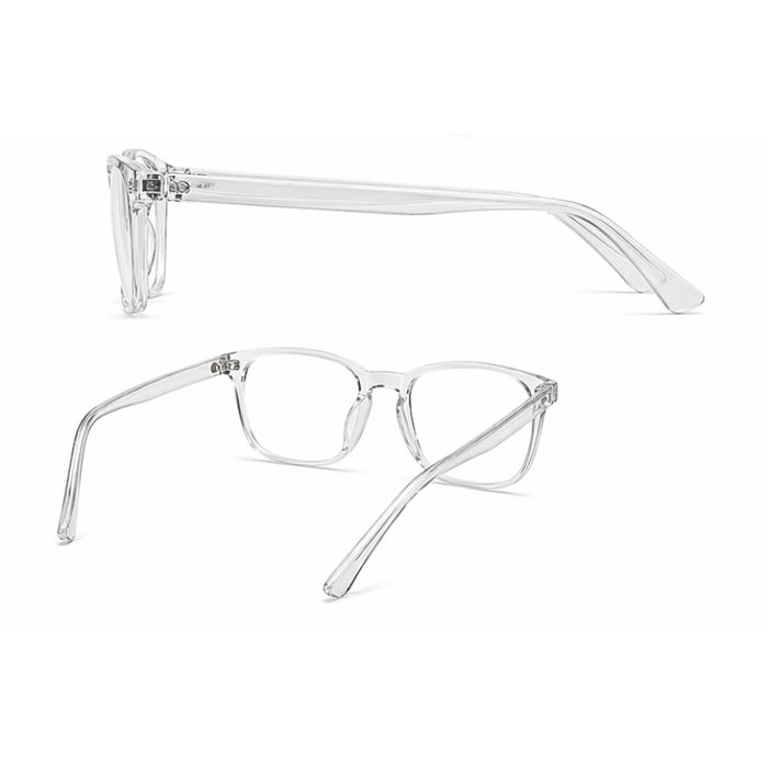 Okulary do czytania +1.0 prostokątne filtr niebieski 2 sztuki