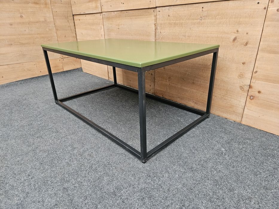 Stolik kawowy ława metalowa rama blat oliwkowy