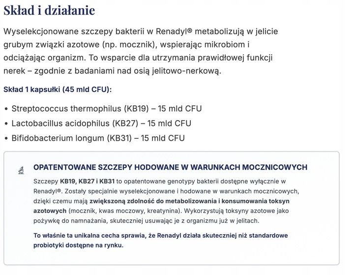renadyl 3-pack - zaawansowany probiotyk drowie nerek i jelit 3 x 60 kapsułek