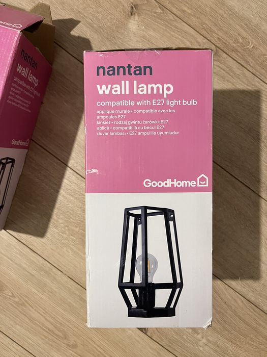 Kinkiety nantan - GoodHome - loft industrial czarne E27