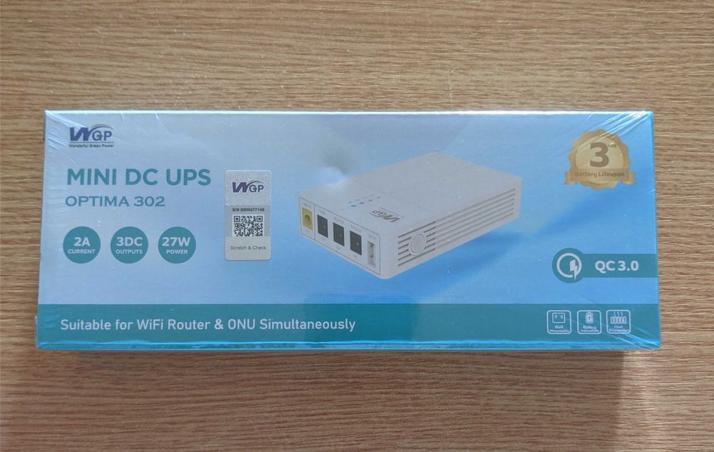 Mini UPS безперебійник для роутера WGP Optima 302 27W 13500Mah