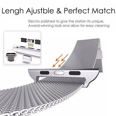 Bracelete Aço Inoxidável Apple Watch 42/44mm