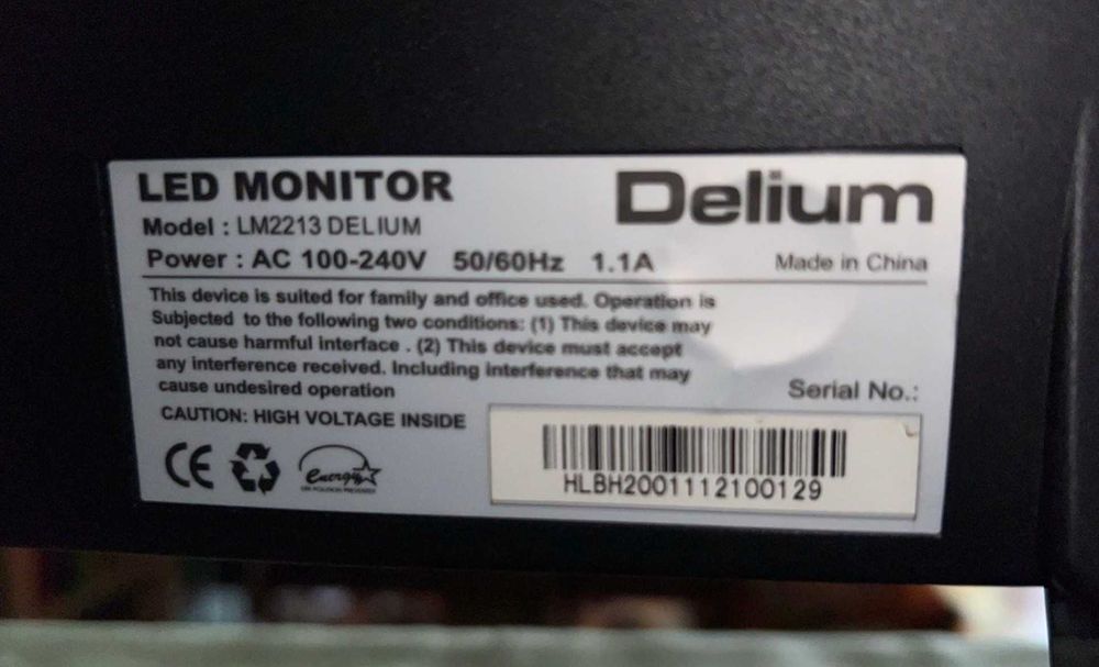 Ecrã 24" - LED Monitor Delium - funciona bem