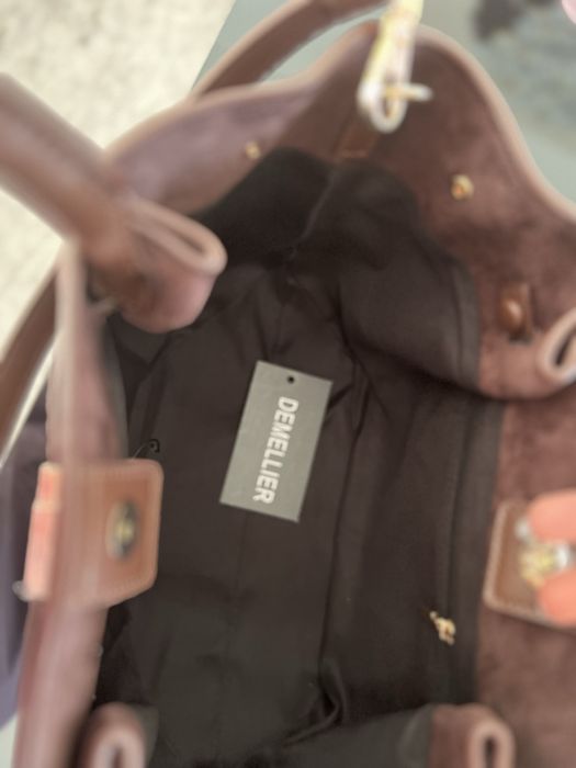 Torebka Demellier midi Suede- kolor mokka