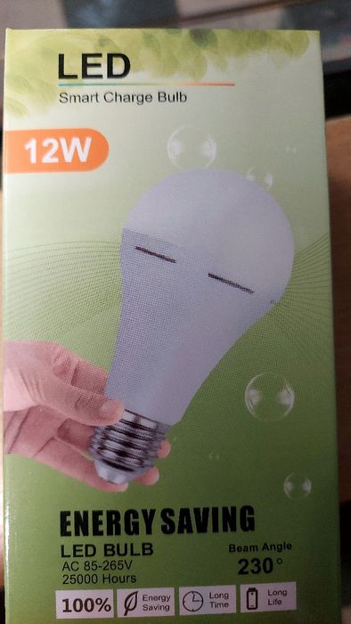 Акумуляторная лампа 12 w 6400k