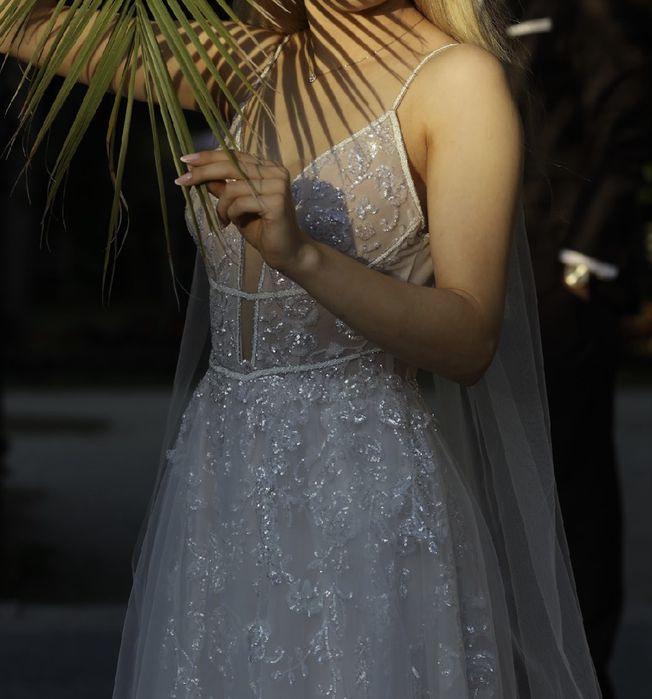 Suknia Ślubna La Perle Anne Marie model Fabien XS/S, cekiny