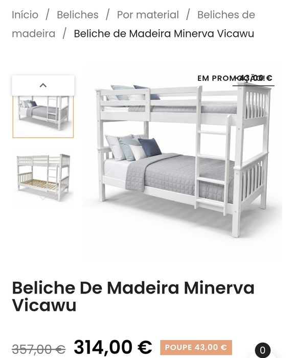 Cama de solteiro madeira, branca, 90x200