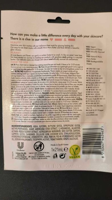 Maska Love Beauty & Planet Blooming Radiance Muru Muru Butter & Rose