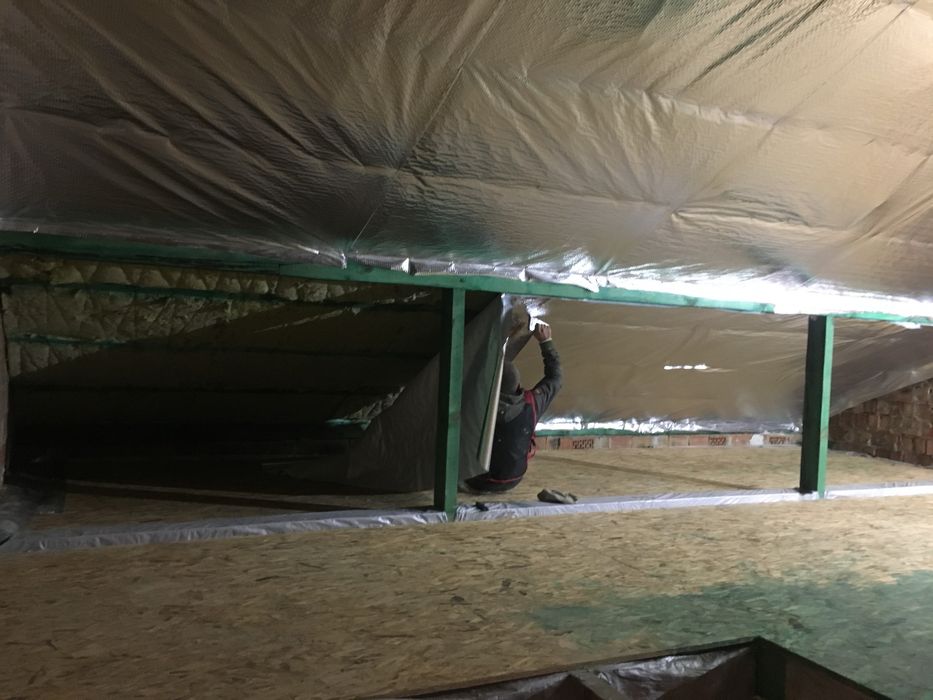 Утеплення даху мінеральною ватою/ горищ/ перекриттів.