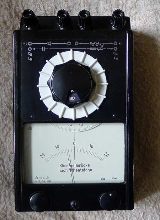 Retro mostek pomiarowy Wheatstone.